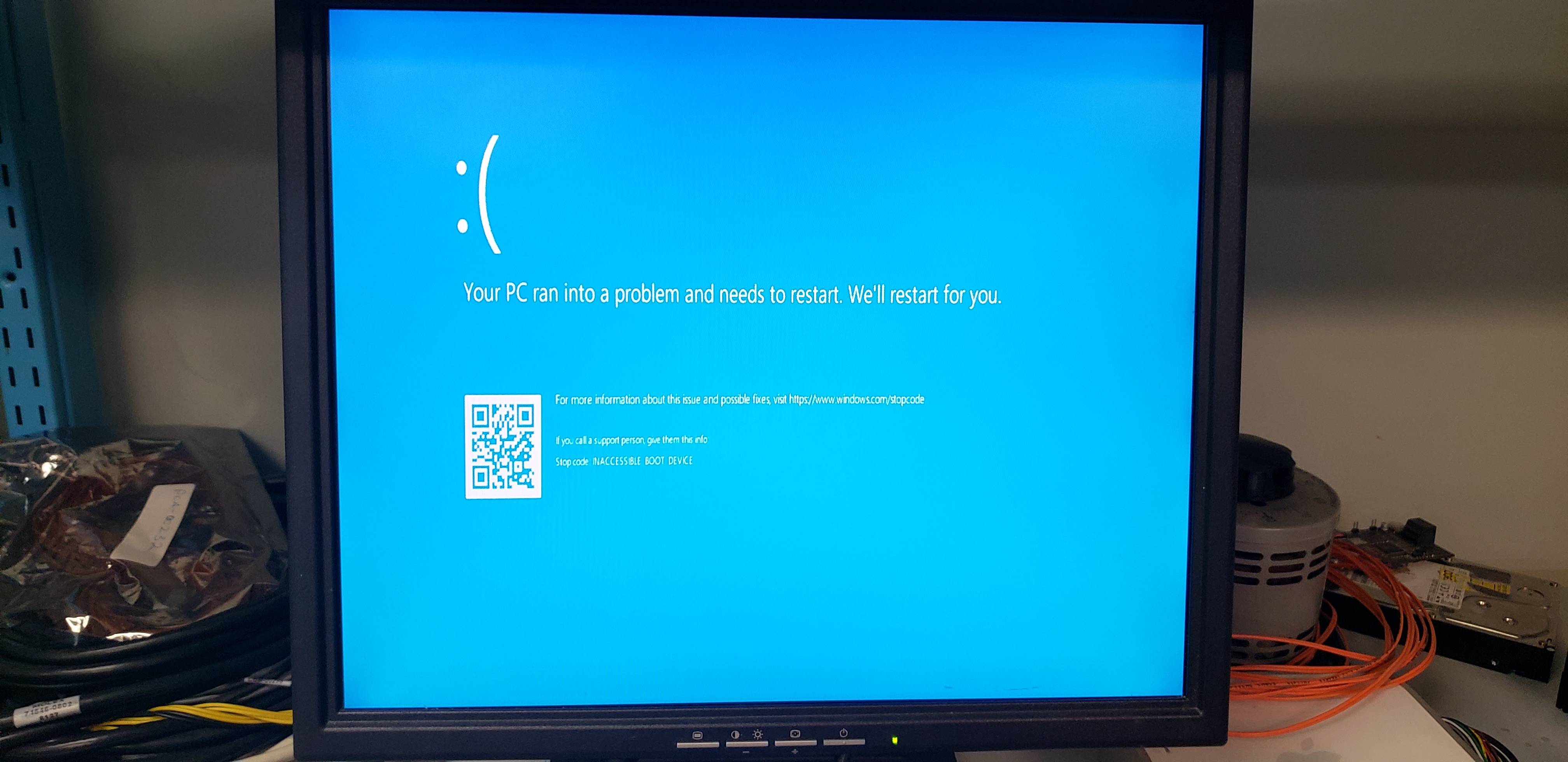 parallels for mac running windows 10 error inacessable boot device